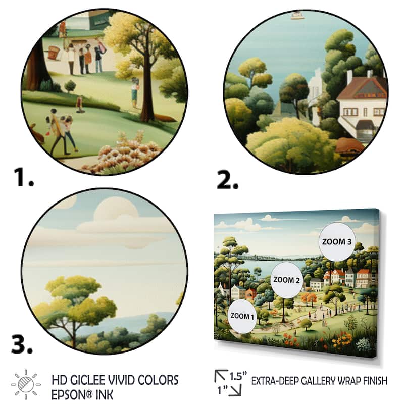 Designart "Country Clubs Croquet Garden II" Architecture Metal Wall Décor Set Bed Bath